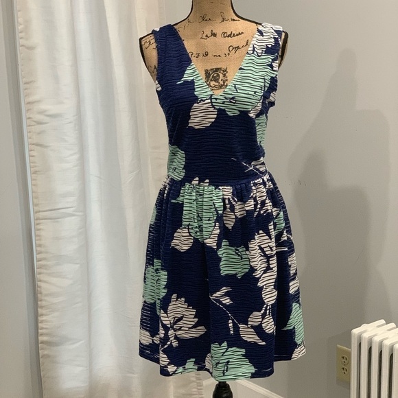 Design Lab green blue sleeveless dress size L - Picture 7 of 8